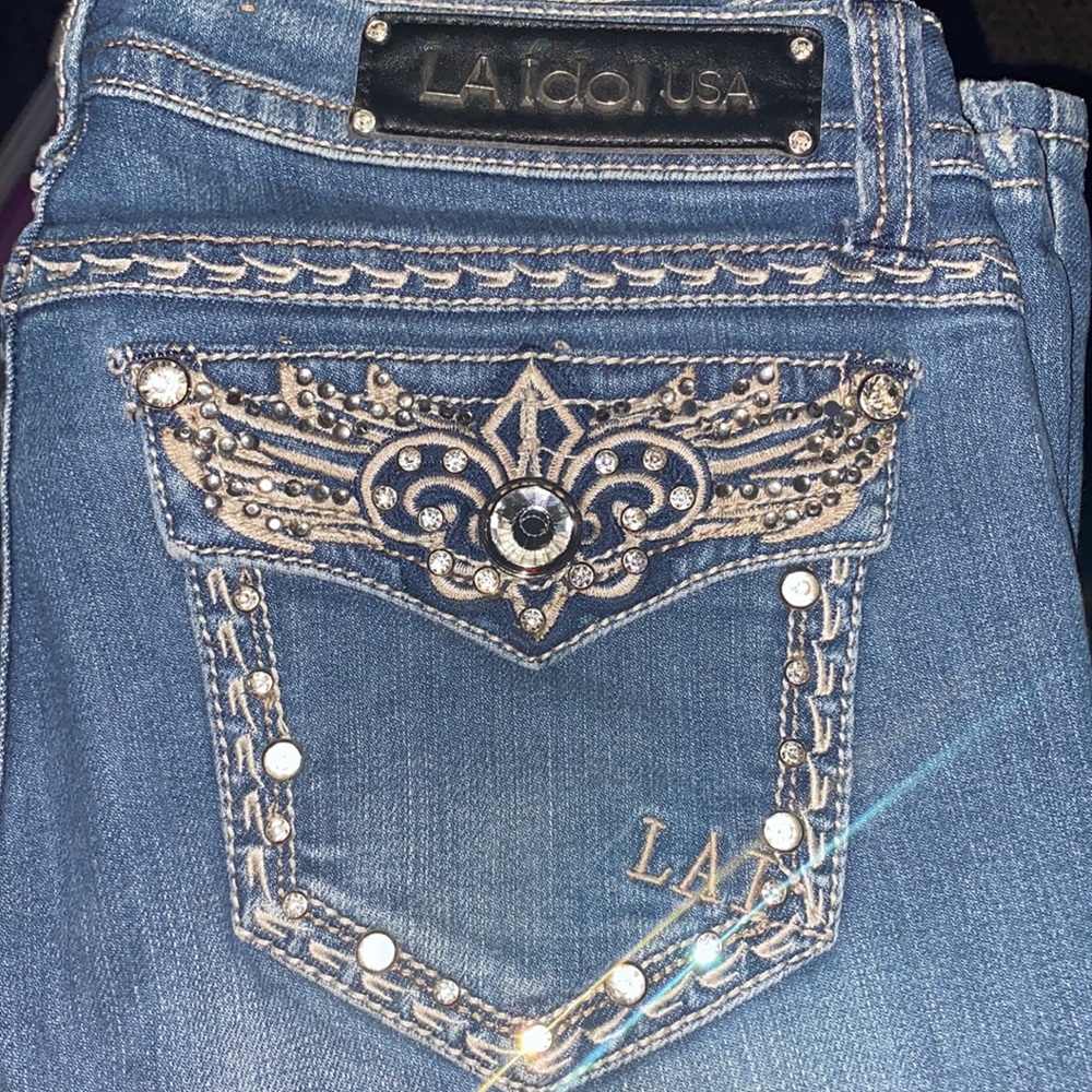 Rhinestone LA idol USA Jeans
